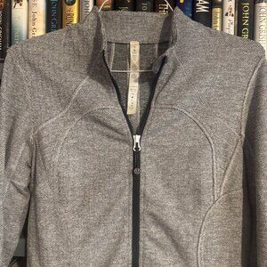 Lululemon black and white herringbone pattern jacket